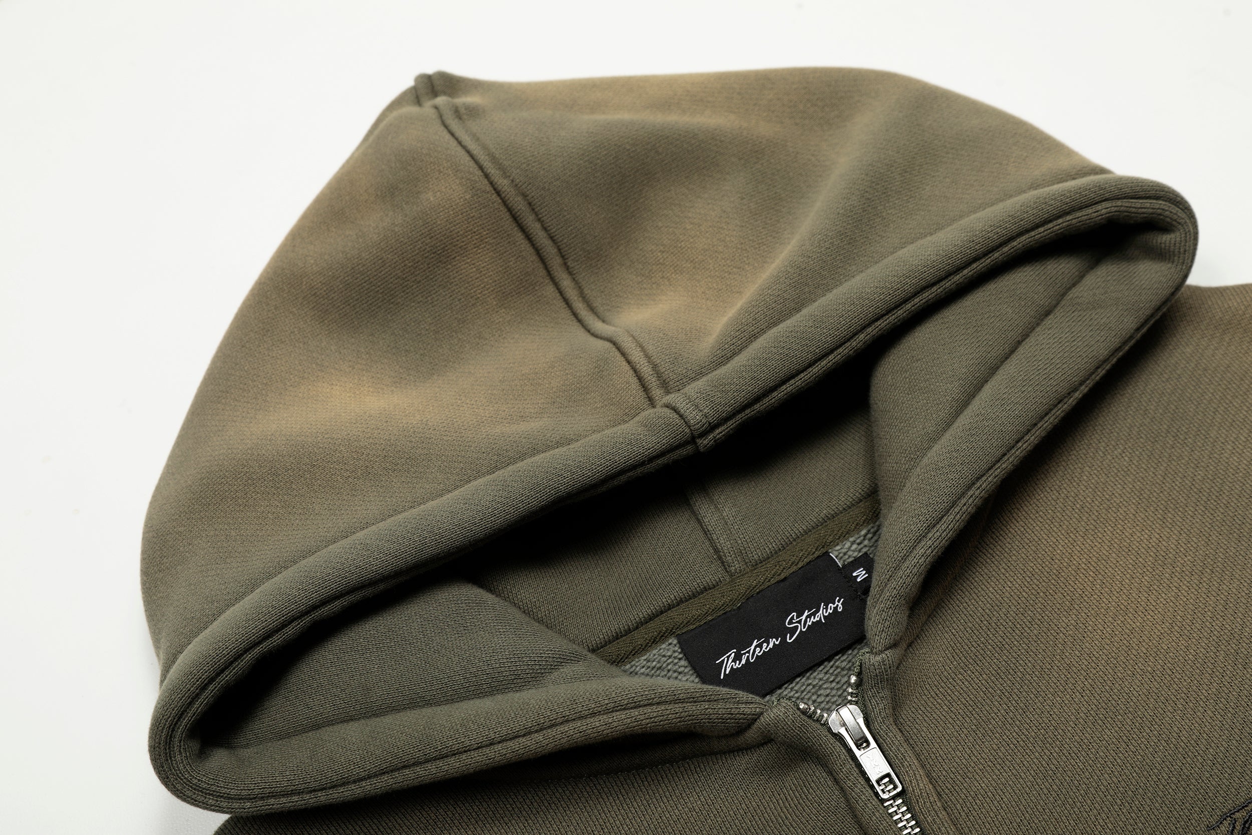 Military Green Zip Hoodie